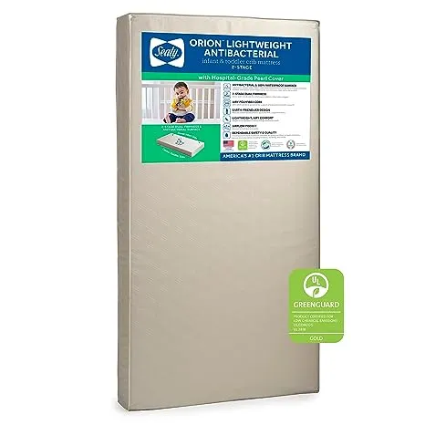 Sealy Orion Lightweight Antibacterial 2-Stage Crib Mattress