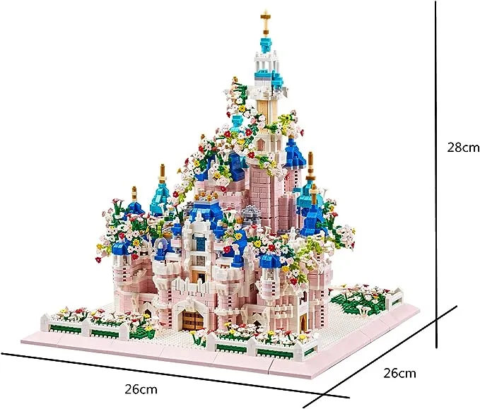 Kadablk Architecture Castle with Flower Series Model Building Set,4000+pcs for Adults & Kids