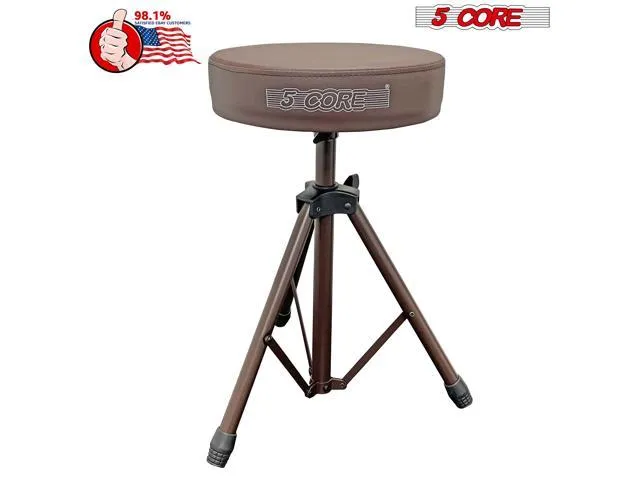 EASTROCK Drum Throne Drum Chair Drum Stool Seat Adjustable Height Swivel Drum Seat Padded Drum Stool Seat Portable Rotatable Drummer Chair (Black)