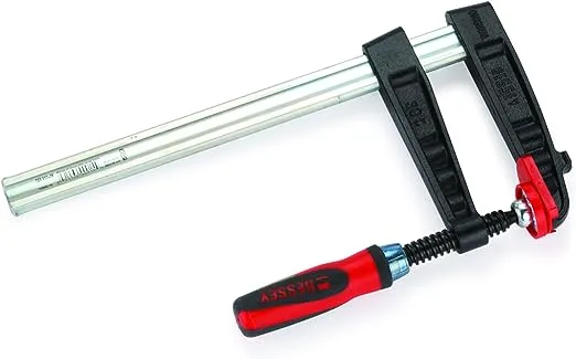 BESSEY TG5.512+2K Clamp, woodworking, F-style, 2K handle, replaceable pads, 5.5 In. x 12 In., 1320 lb