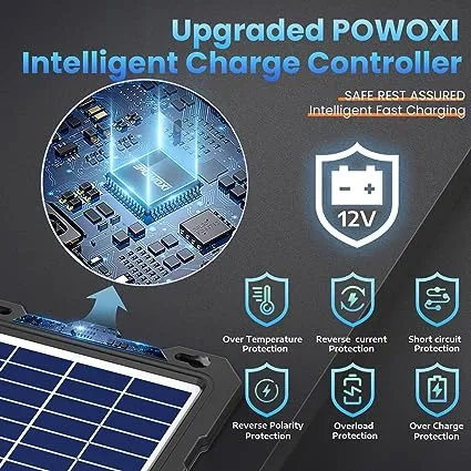 POWOXI 7.5W Solar Battery Charger