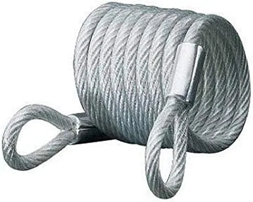 Master Lock 65D Self-Coiling Cable with Looped Ends, 6-Foot, 1/4-inch Diameter