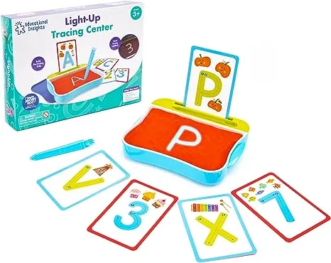 Educational Insights Light-Up Tracing Center Alphabet Activity Set, Alphabet Flashcards, Gift for Kids Ages 3+