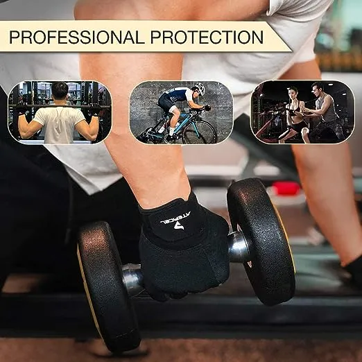 ATERCEL Workout Gloves for Men and Women, Exercise Gloves for Weight Lifting, Cycling, Gym, Training, Breathable and Snug fit