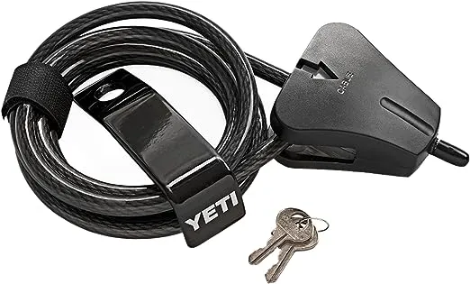 YETI Security Cable Lock and Bracket for Tundra Coolers