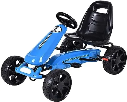 Go Kart Kids Ride on Car Pedal Powered Car 4 Wheel Racer Toy Stealth Outdoor-Red