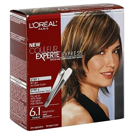 Couleur Experte Express Permanent Color, Cooler, French Eclair Light Ash Brown 6.1