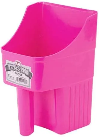 Feed Scoop, Enclosed, Blue Plastic, 3 Qt.