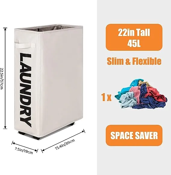 Caroeas Slim Collapsible Laundry Hamper