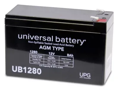 12 Volt - 8 Ah - UB1280 - AGM Battery