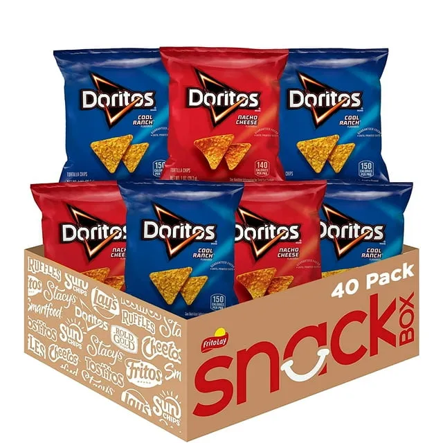 Doritos Flavored Tortilla Chips Favorites Variety Pack Nacho Cheese and Cool ...