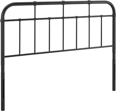 Modway Alessia Black King Metal Headboard