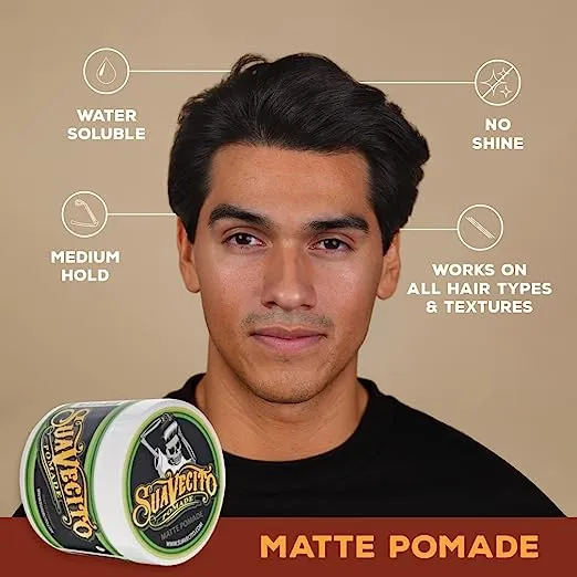 Suavecito Pomade Firme (Strong) Hold 4 oz (Pack of 3)