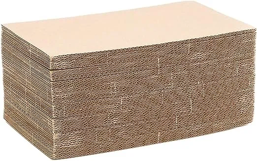 50 Pack Corrugated Cardboard Sheets 6x9, Flat Packaging Inserts for Packing, Shipping, Mailing (2mm Thick)