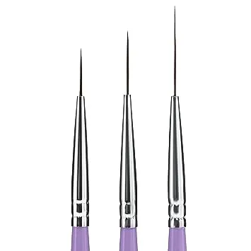 Beaute Galleria 3 Pieces Nail Art Long Striper Brush Set