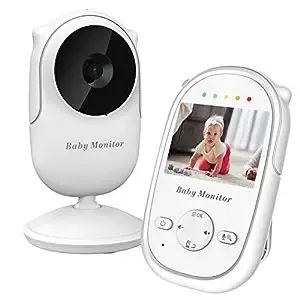 IKQIEOR Video Baby Monitor with Camera, Two-Way Audio Talk, Night Vision, 960ft Transmission Range, Long Battery Life, 2.4GHz Wireless FHSS Technology Transmission, 2 x Zoom and Lullabies Play