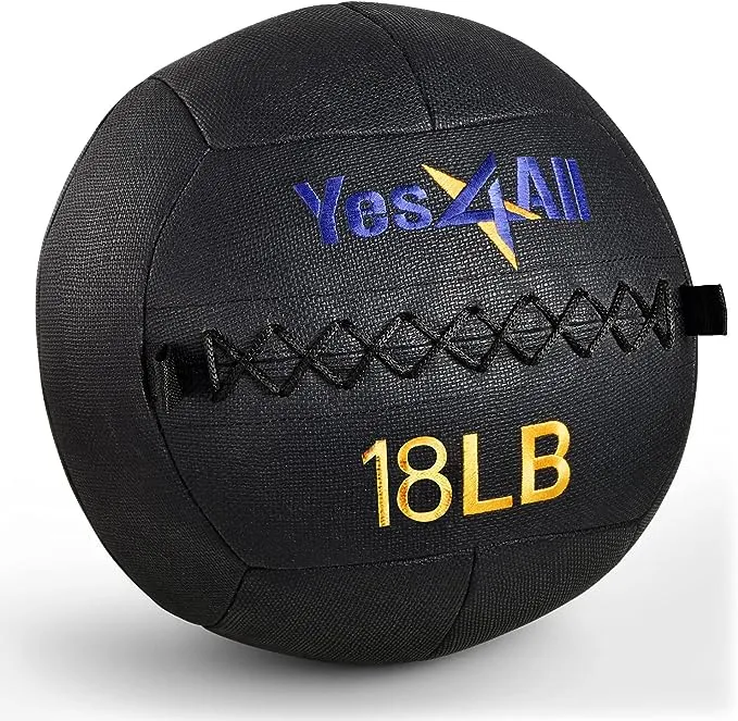 Yes4All Wall Ball - Soft Wall Ball, Weighted Balls for Exercise, Medicine Ball 6lbs - 30lbs