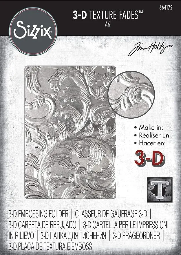 Tim Holtz Sizzix 3-D Texture Fades Embossing Folder