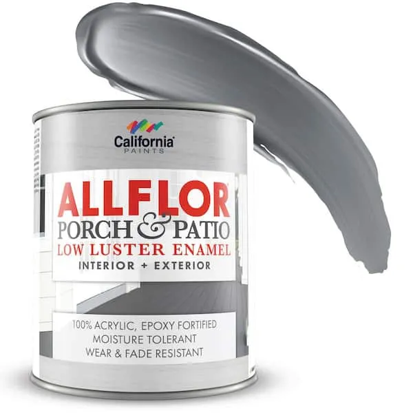 1 qt. Deck Gray ALLFLOR Porch and Floor Low Luster Enamel Paint