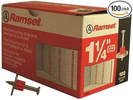 Ramset Powder Fastening Systems 1510SD 1-1/4-Inch Washered Pins, 100 Pack