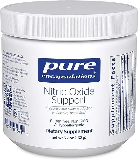 Pure Encapsulations Nitric Oxide Support | Supports Healthy Oxygen Circulation and Promotes Energy Production within Muscles | 5.7 Ounces