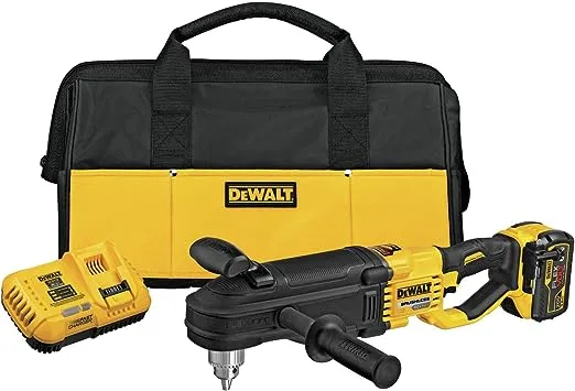 DEWALT 60V MAX* Right Angle Drill with E-Clutch System Kit, In-Line Stud/Joist (DCD470X1)