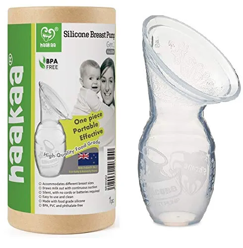 Haakaa Manual Silicone Breast Pump 4 oz, 2019 Model