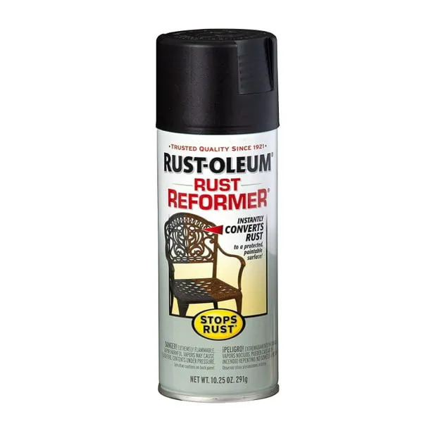 10.25 oz. Rust Reformer Flat Black Spray Paint