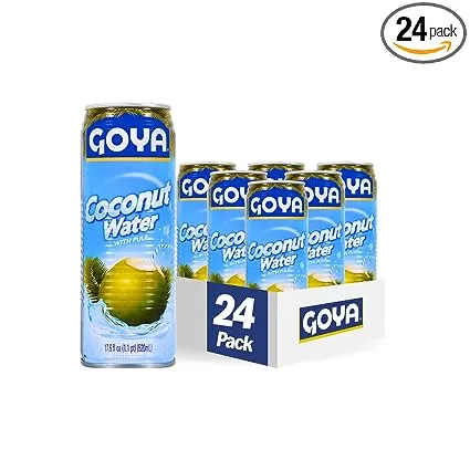 Goya Coconut Water With Pulp, Real Coconut Pieces, 11.8 Ounce