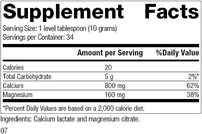 Calcium Lactate Powder, 12 oz (340 g)