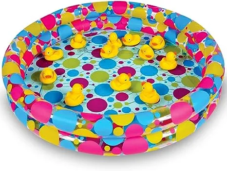 ArtCreativity Duck Pond Pool Inflate, 3ft x 6 Inch Inflatable Pool for Carnival Games, Ducks Memory Matching Games, and Outdoor Water Activities, Durable Carnival Party Supplies (Ducks not Included)