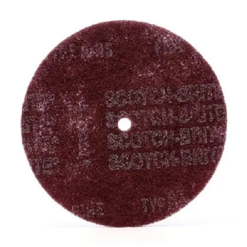 Scotch-Brite 28077 High Strength Disc, 8" x 7/8" A VFN, Maroon