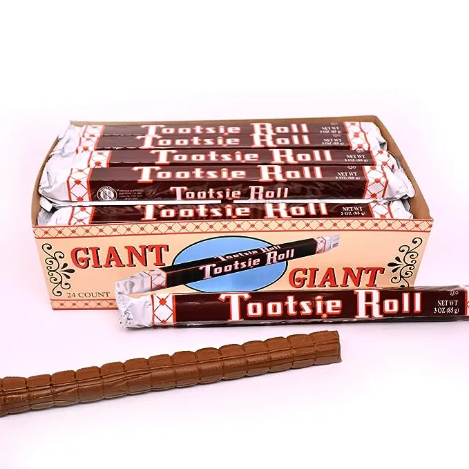 Tootsie Rolls Giant Classic 3.0 oz. Roll (Pack of 24)