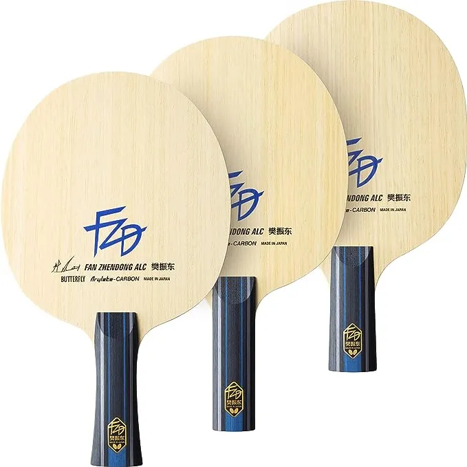 Butterfly Fan Zhendong ALC Table Tennis Blade - Professional Table Tennis Blade - Available in Flared, Straight, and Chinese Penhold Handle Styles - Made in Japan