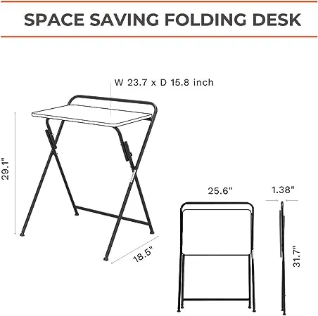 SOFSYS Modern Folding Desk for Small Space, Computer Gaming, Writing, Student and Home Office Organization