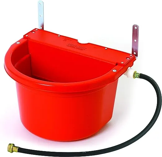 Little Giant® Automatic Animal Waterer | Float Controlled Automatic Waterer for Livestock | Heavy Duty and Durable | Made in USA | 4 Gallon | Red