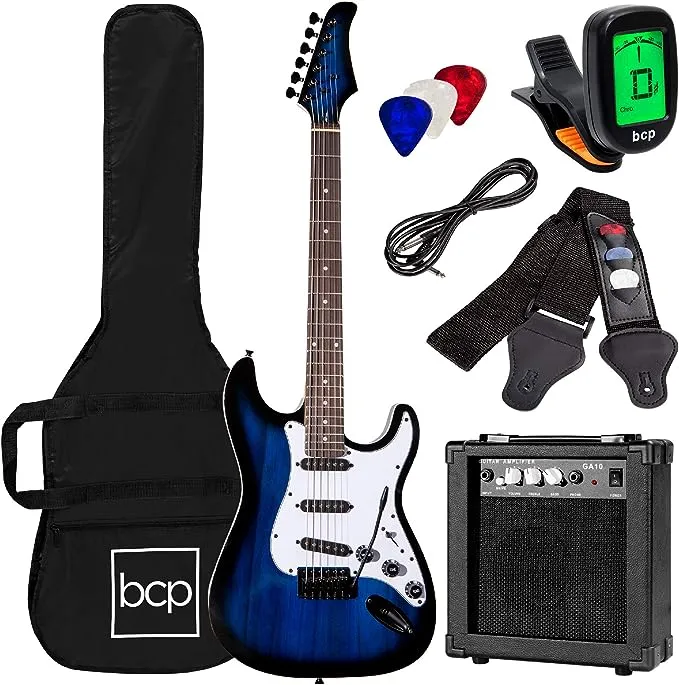 Best Choice Products 39in Full Size Beginner Electric Guitar Kit