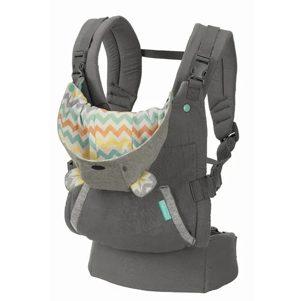 Infantino Cuddle Up Carrier - Ergonomic Fox-Themed face-in Front Carry and Back Carry with Removable Character Hood for Infants and Toddlers 12-40 lbs