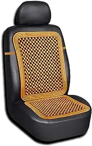 Zento Deals Natural-Wood Beaded Seat Cover with high Ventilation (Natural wood1)