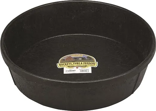 Little Giant Farm & Ag HP-3 3 Gallon Rubber Feed Pans