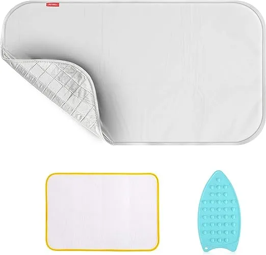 Ironing Blanket Ironing Mat,Second Generation Upgraded Thick Portable Travel Ironing Pad,Isolate Heat Pad Cover for Washer,Dryer,Table Top,Countertop,Ironing Board for Small Space-19 x 33 inch