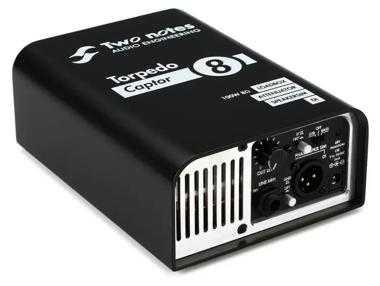 Two Notes Torpedo Captor Reactive Loadbox DI and Attenuator - 8-ohm