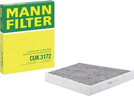 Mann Filter CUK 3172 Automotive Cabin Air Filter with Activated Carbon, Car & Truck Passenger Compartment OEM Filter Replacement for Mercedes Benz: E350, E320, CLS550 and more