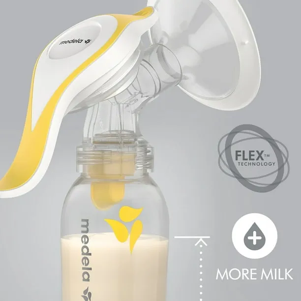 Medela Manual breast pump with Flex Shields Harmony Single Hand for More Comfort and Expressing More Milk