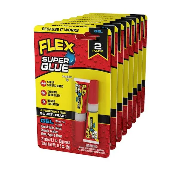 Flex Super Glue Gel 3g 2-Piece (8-Pack)