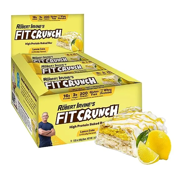 FITCRUNCH Snack Size Protein Bars, Designed by Robert Irvine, 6-Layer Baked... 