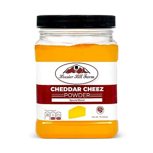 Hoosier Hill Farm Cheddar Cheese Powder, 1LB (Pack of 1)