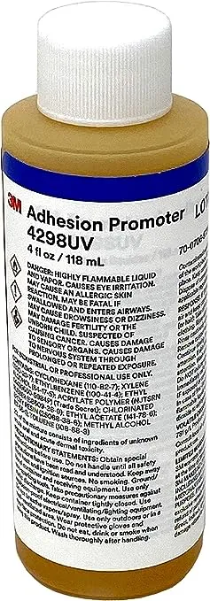 3M 4298UV Adhesion Promoter - Tape Primer 4 fl oz / 118 ml Bottle Only, No Felt Tip Dispenser
