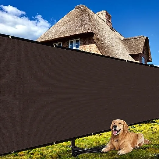 Shade&beyond 6' x 50' Fence Privacy Screen Heavy Duty 170 GSM Fencing Mesh Shade Net Cover for Wall Garden Back Yard Outdoor Home Decoration, Brown