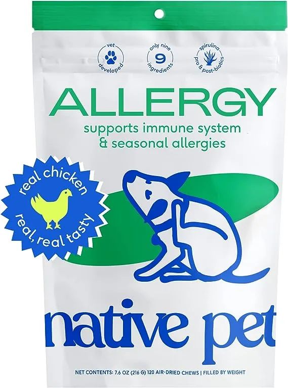 Native Pet Allergy & Immune Supplement Chews for Dogs